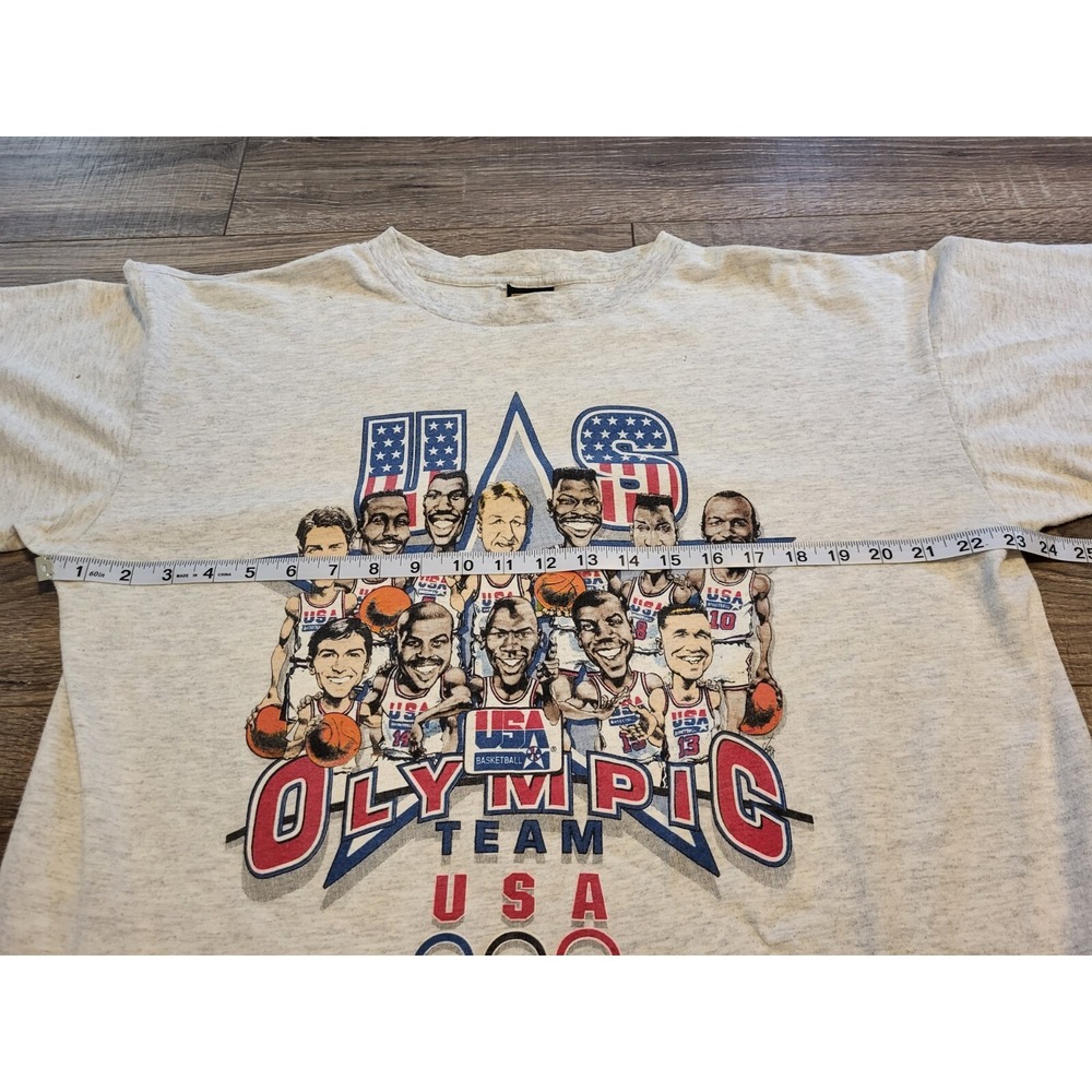 1992 USA Olympic Basketball Dream Team Caricature T-Shirt XL Barcelona M. Jordan - Picture 6 of 16